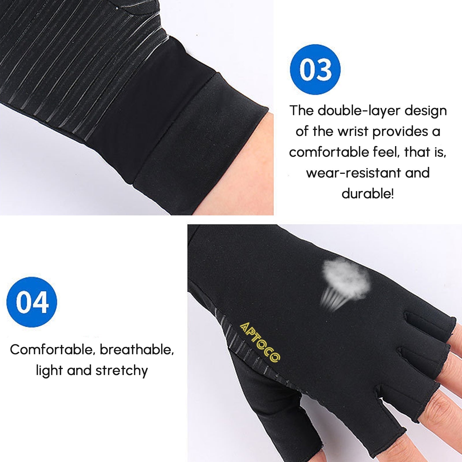 Stylish Copper Arthritis Compression Gloves